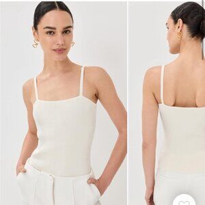 Róhe Square Shaped Knitted Tank Top off-white size FR 36 (US 4)